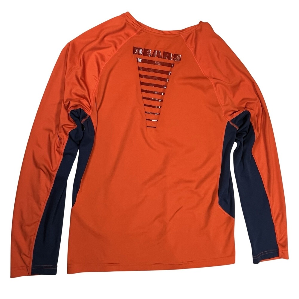 Chicago Bears Majestic Cool Base Shirt Sz M Orange/Navy‎ NFL Sports Football - Picture 3 of 8
